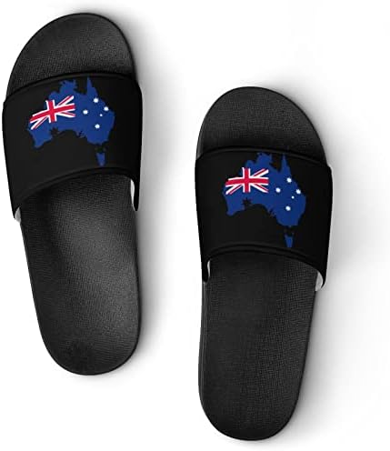 Sandálias de bandeira da Austrália não deslizam chinelos de dedo do pé para massagem banho de chuveiro