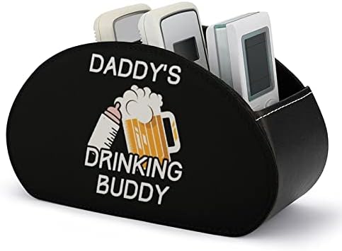 Daddy Buddy Buddy Remote Control titular PU couro remoto bandeja de cabeceira de cabeceira de mesa Caixa de caixa