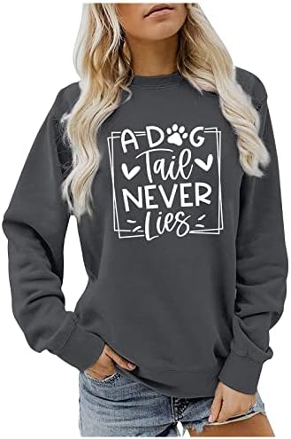 Um cachorro taie nunca fica no topo para feminino pata de cachorro t -camisetas de manga longa de manga comprida