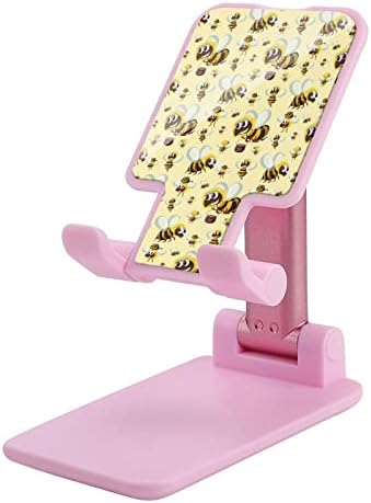 Bumble Bee Cell Phone Stand para mesa de mesa dobrável portador de altura ângulo de altura Stand resistente ao estilo rosa