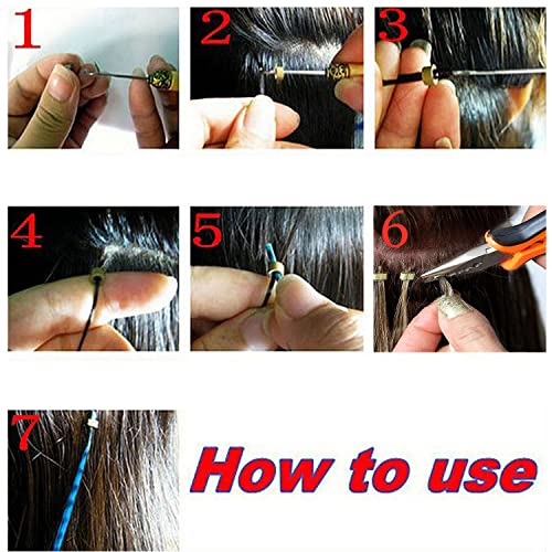 Extensão da ferramenta de extensão do cabelo Remova o alicate puxando contas de gancho de gancho 1 RATATIL PAR