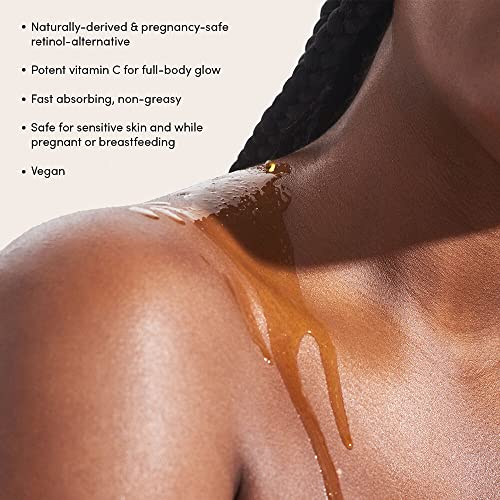 Everreden Golden Body Serum, 3,4 fl oz. | Cuidado corporal das mulheres limpas para todos os tipos de pele | Óleo corporal leve