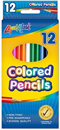 Lápis coloridos de 7 de 12 pacote de pacote de pacote de 7-cores variadas
