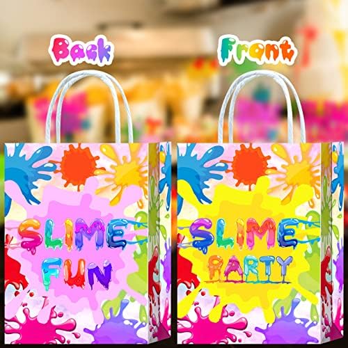16 peças Slime Goodie Bags para suprimentos de festa de aniversário de lodo, lanches de presente de tempo de lodo Tream