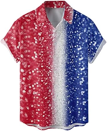 Camisetas de verão bmisEgm para homens para homens da primavera e do verão da independência Celebração casual grande e alto camisetas