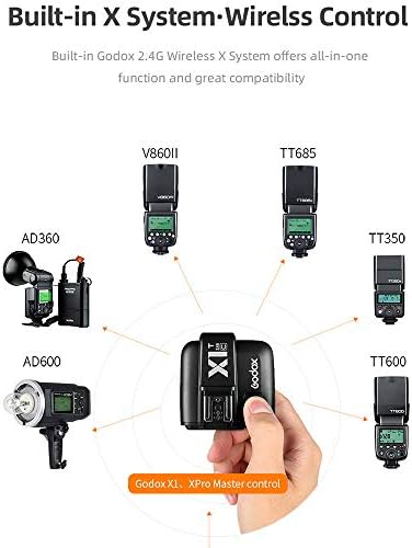 Godox V1 Flash V1-S redondo flash, 2,4g TTL, 1/8000 HSS, 76WS Speedlight Flash com bateria de íons de Li de 2600mAh e gatilho GODOX X2T-S para câmera S0NY