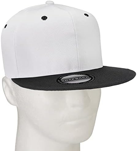 Tampa clássica de chapéu snapback tampa de hip -hop bill plana em branco Tamanho ajustável de cor sólida