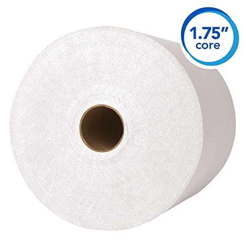 Toalhas de papel de rolo de alta capacidade de alta capacidade Scott®, núcleo de 1,75 ”, branco, 9500 ' / roll, 6 rolos