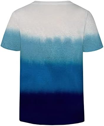 Roupas de meninas Manga curta V Gráfico de pescoço Camisa de blusa casual outono Camiseta de algodão para feminino C9 C9