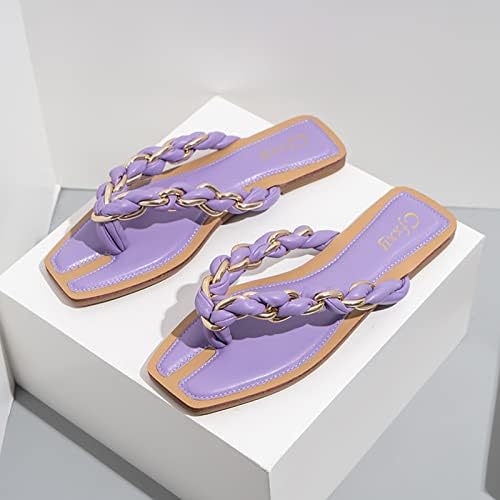 Flippers para mulheres ao ar livre sandálias abertas planas para mulheres chinelos de dedos abertos para sapatos femininos Sandálias