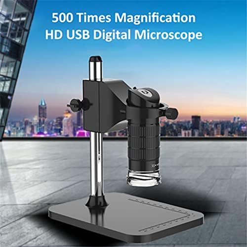 FZZDP Profissional Microscópio Digital USB Profissional 500X 2MP Endoscópio eletrônico Ajustável Câmera LED de 8 LED com suporte