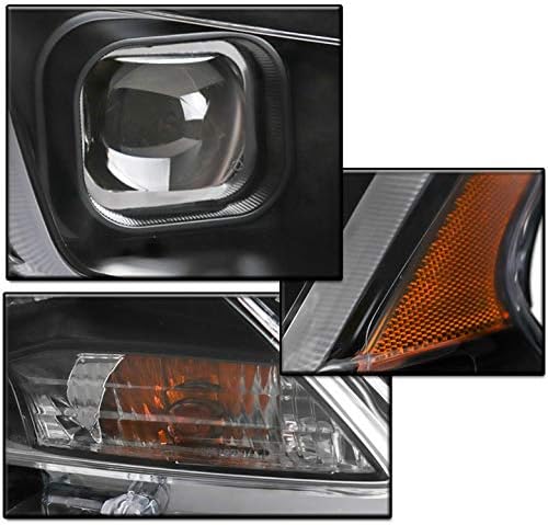 ZMAUTOPTS LED FARECTRAMPS DE PROJECTOR NEGRO COM LUZES DRL LED WHITE DRL para 2013-2015 Sentra