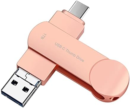 1 TB USB C Drive flash para telefone, LOMYGUS 1000G Drive USB, Android Phone/iPad Pro/MacBook/tablet compatível com portas