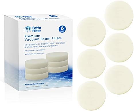 Filtro Fette - Filtro de espuma a vácuo Compatível com o bastão Hoover Linx sem fio e os aspiradores manuais. Compare com