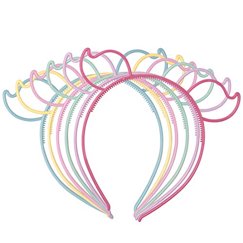 XIMA 12pcs orelhas de porco de plástico meninas de cabeça para meninas para crianças Bandas de cabelo acessórios