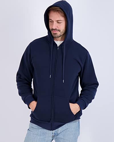 3 pacote: lã de lã masculina com capuz de zíper completo - jaqueta atlética de moletom