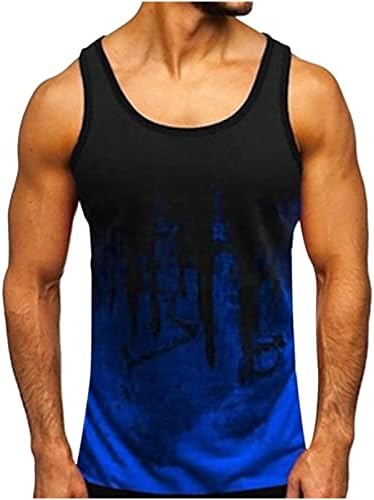 Qtocio tanque masculino tampo de verão camiseta sem mangas camisetas legais camisetas de fitness coletes atléticos