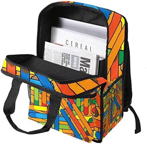 Mochila laptop VBFOFBV, mochila elegante de mochila de mochila casual bolsa de ombro para homens, Modern Cartoon Padrão geométrico Rainbow