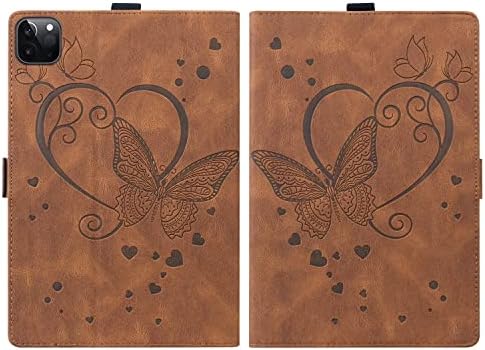 Case protetora à prova de choque compatível com ipad pro 11 3ª geração 2021/ 2nd GEN 2020/ 1ª geração 2018 Butterfly relevada suporte