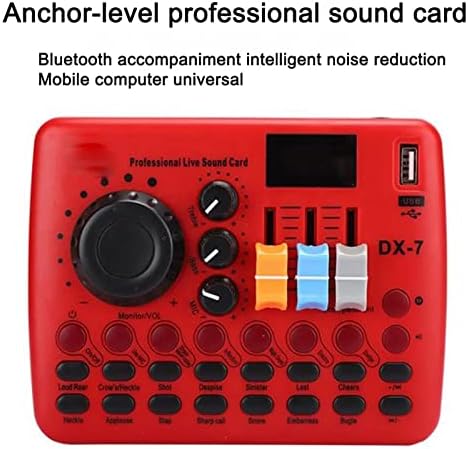 TBIIEXFL Multifuncional Cartão de som ao vivo Conjunto de volume Volume Ajustável Mixer de áudio Card para transmitir som ao