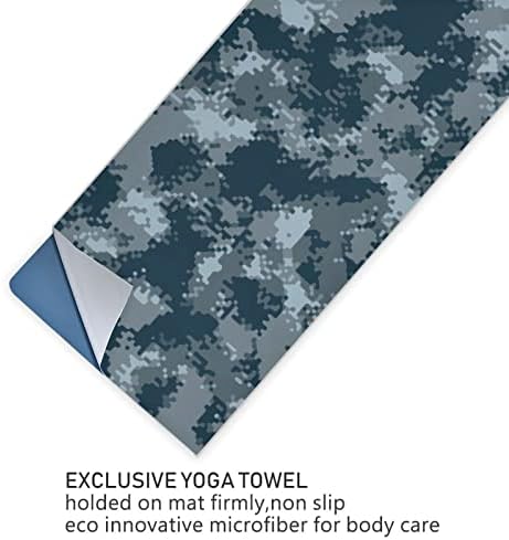 Aunstern Yoga Blanket Navy-Blue-Camo-Spray Yoga Towel Yoga Mat Toalha