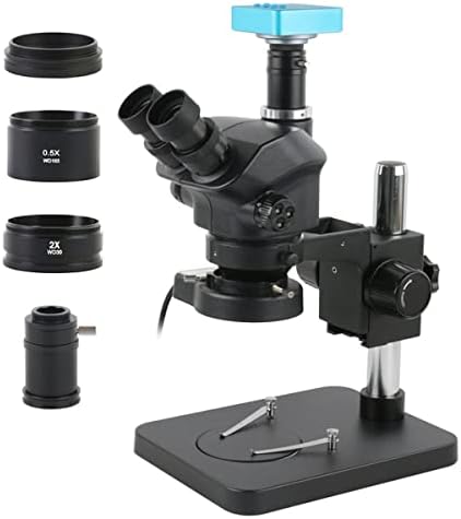Acessórios para microscópio 48MP 2K Câmera de vídeo USB 7x-50x simul-focal microscópio trinocular zoom de zoom estéreo consumíveis