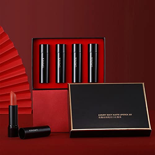 Xiahium bipom gótico de veludo luxuoso Four Lipstick Super superfície à prova d'água e hidratação durável Lipstick de