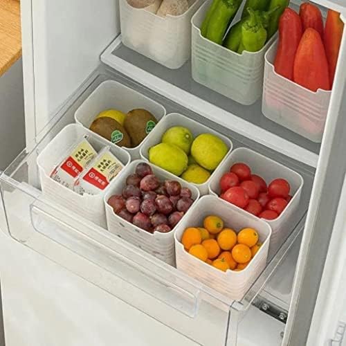 Lixeiras organizadoras de geladeira, frigeratizer alimentos com caixa de armazenamento fresco da geladeira lateral porta lateral de