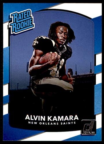 2017 Donruss 349 Alvin Kamara New Orleans Saints classificou o cartão de futebol novato