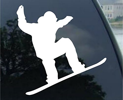 Sonela de snowboarder de socooldesign saltando janela do carro de vinil de vinil 6 de largura de largura