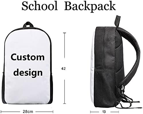 BycheCar Nome personalizado Backpack e lancheira para meninas 10-12, Balsa de baleia de baleia assassina Bolsa de livros de boybag personalizados