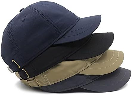 Faringoto Men's Cot de algodão curto Baseball Cap casual Cap atingido senhoras versáteis equestres soldados do sol