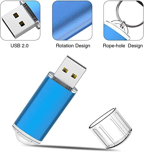 Raoyi 50 pacote 1 GB 1g USB Flash Drive USB 2.0 Memory Stick Bulk Drive Pen Drive Jump Drive-Blue