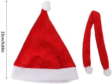 Mini chapéu de natal e cachecol de Bestoyard Garrafas de vinho de Papai Noel cobrem o cachecol de Natal da mesa de Natal, suprimentos de decoração de peça central