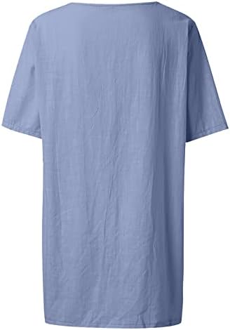 Senhoras camisetas para mulheres Mulheres V Pescoço Tops Camisa Pullover de cor sólida Camisa confortável de manga curta Tecnologia solta