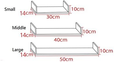 Prateleira de montagem na parede, conjunto de prateleira de parede decorativa pendurada flor de flor livre de soco para sala de estar ou quarto-c