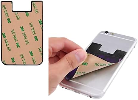 Oncelio portador de cartão telefônico para a parte traseira do telefone, porta de telefone de couro, compatível