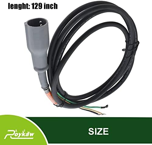 ROYKAW Club Car 48V Charger Plug Cord para 1995-2014 DS e modelos de carrinho de golfe precedentes, cabo de plugue redondo