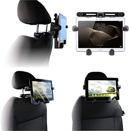 A apoio de cabeça portátil da Navitech no carro compatível com o Samsung Galaxy Tab 3 10.1 LTE Tablet