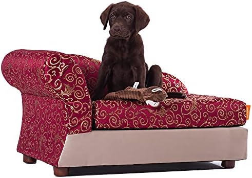 Moots Cleópatra Chaise Lounge Bed, Borgonha Red, Médio