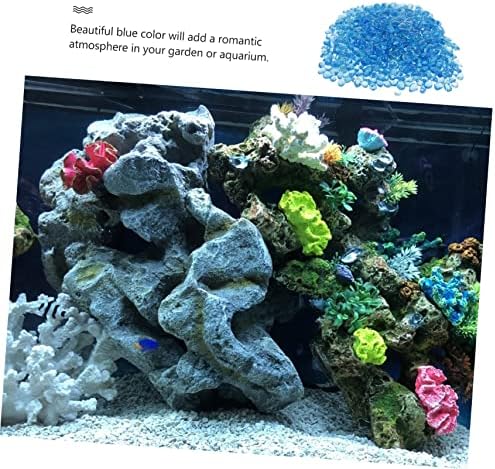 Holibanna 1 pacote de peixe tanque de peixe morto decoração de vidro de areia enchendo decoração azul caída cura aquário