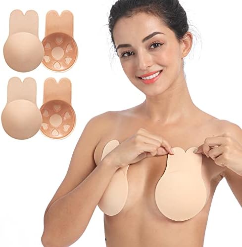 Bra pegajoso invisível sem amarração para mulheres, fita de peito reutilizável push up sutiã adesivo