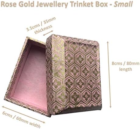 UNISSISEX Turquoise Gold Handmade Jewellery Box Binket Storage GRANDE presente artesanal artesanal de papel de papel