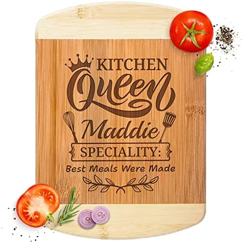 Mewde personalizado Bamboo Wood Ruttle Board Day Day do Dia das Mães para Mamãe da Filho Filha - Cozinha Queen Rainha Personalizada