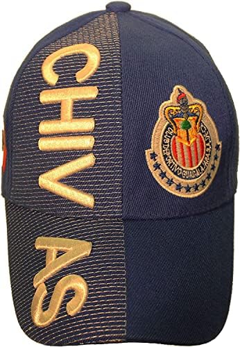 Superdave Superstore Chivas México Bandeira do país, logotipo da equipe de futebol Tamanho dos adultos com tampa de chapéu para adultos se encaixa pequena e média .Now Multi 6 3/4