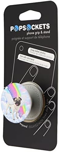 Popsockets: Grip & Stand dobrável para telefones/tablets - Angel Doug/Rainbow Pug