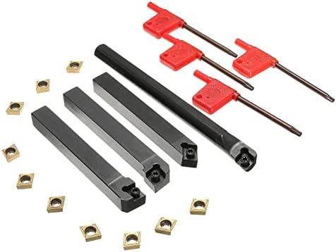 XIXIAN 4PCS Torno Turnion Tool Solder + CCMT09T304 Inserções de carboneto + chave T15