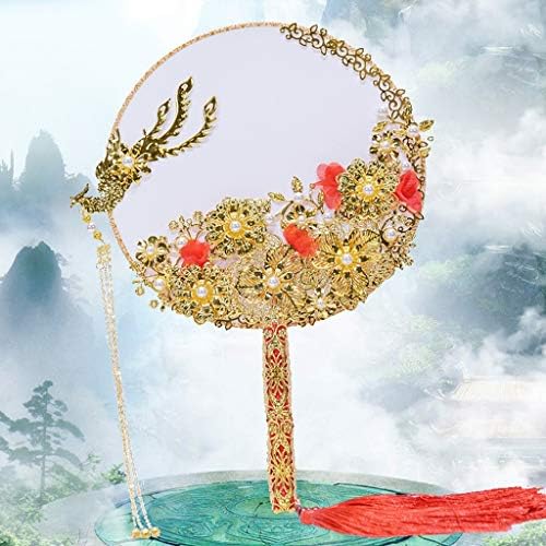Twdyc Wedding Bridal Bouquet Fã de Estilo Chinês, segurando a decoração de casamento clássica dos fãs clássicos chineses