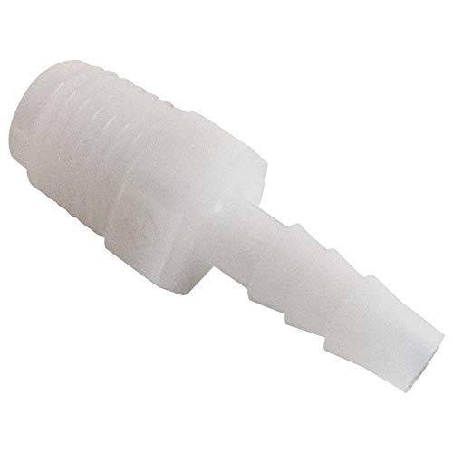 Parker Hannifin 325HB-6-2n Par de nylon de nylon conector de nylon, mangueira de 3/8 Hose Barb x 1/8 masculino NPT, branco