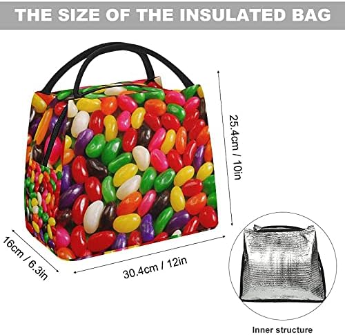 Candy Beans Isolle Lunch Bag Box para trabalho de trabalho de piquenique na escola